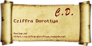 Cziffra Dorottya névjegykártya