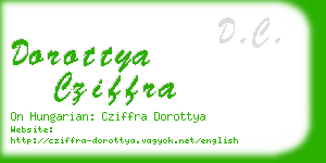 dorottya cziffra business card